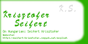 krisztofer seifert business card